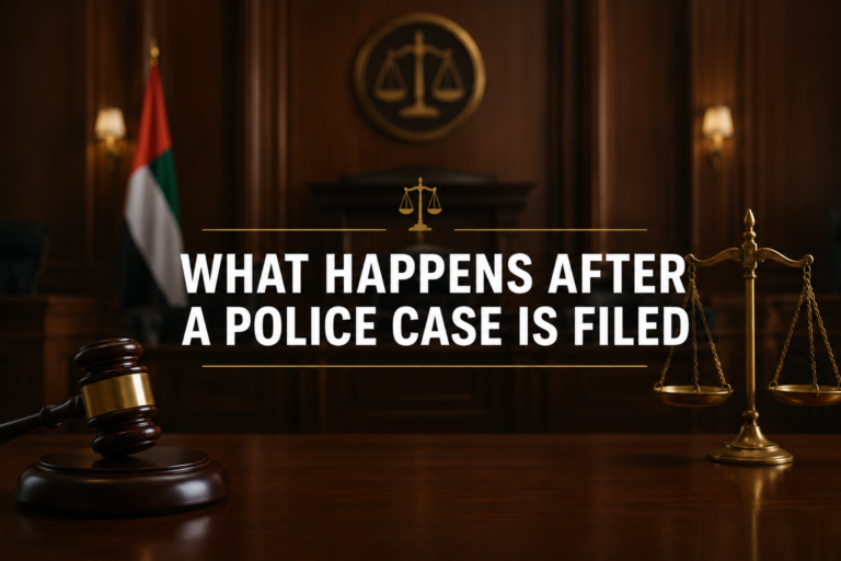 What happens after a police case is field in Dubai
